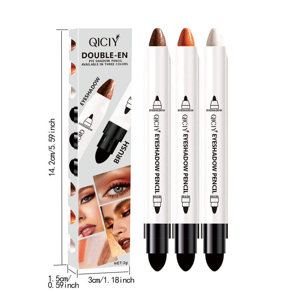 Cross-border exclusive QICIY eyeshadow pen, multi-color series waterproof matte natural three-dimensional, non-smudging long-lasting eyeshadow stick Item Picture