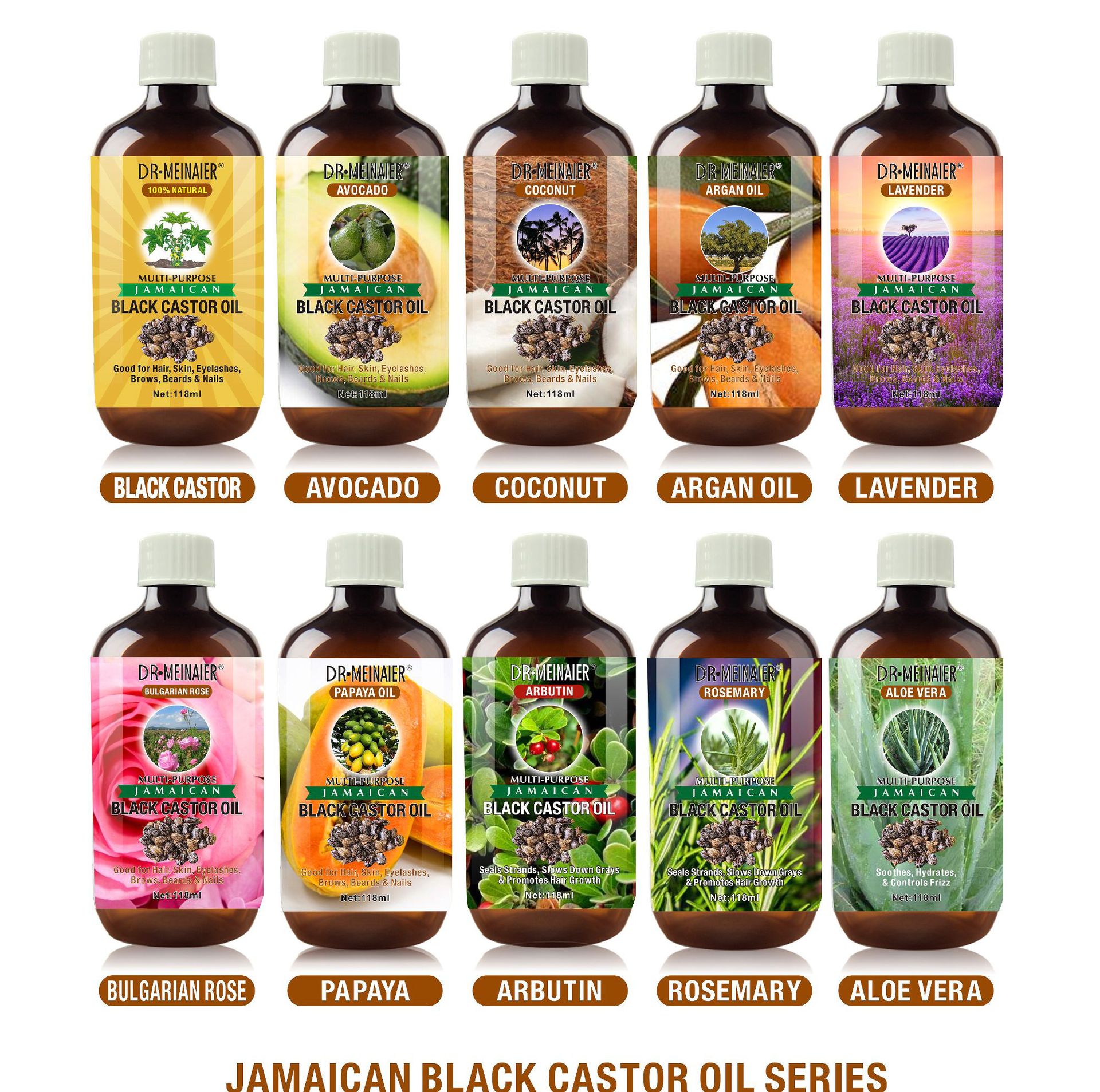 Cross-border castor oil 118ML facial and body hair care massage oil Rosemary essential oil natural plant essential oil export Application Scenario