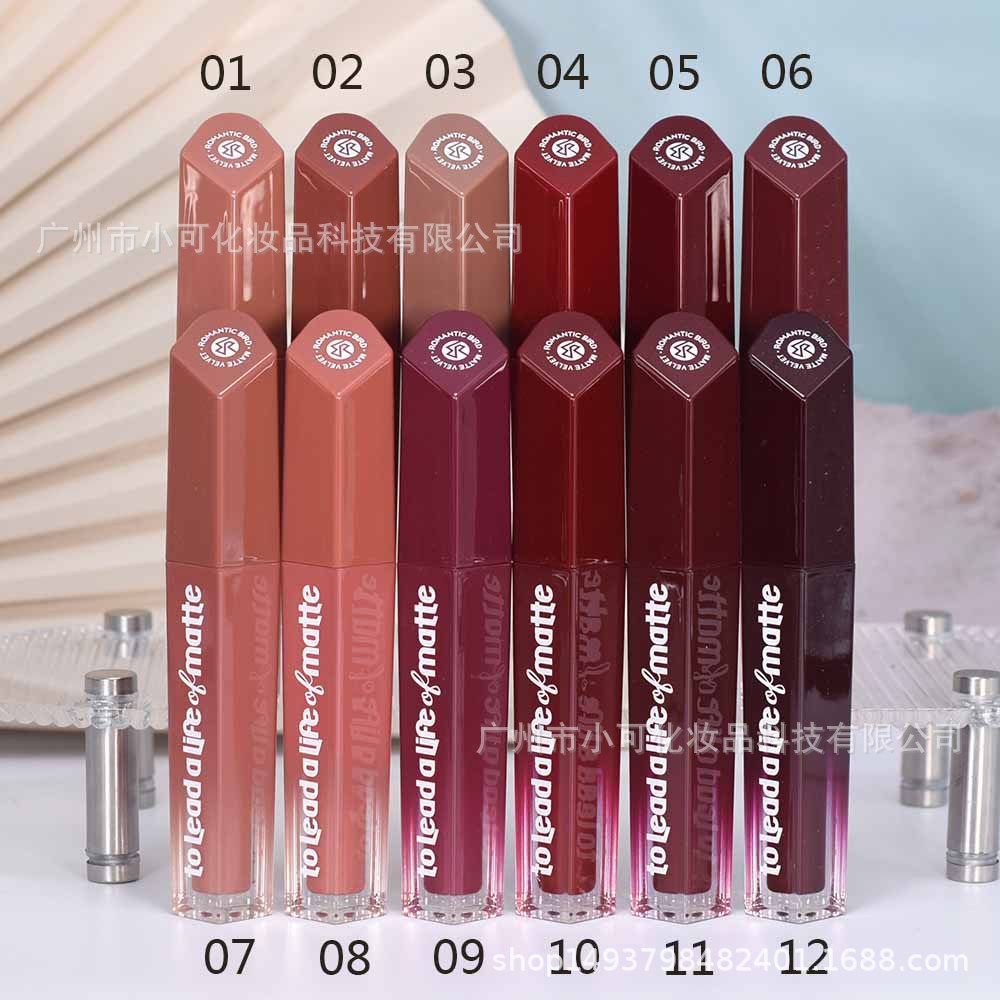 Only export [ROMANTIC BIRD] RB270 MATTE Lip Gloss 12-color mixed MATTE LIPGLOSS details Picture
