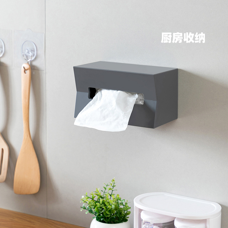 J52-3731 Creative Multi-functional Desktop Tissue Box, Wall-mounted bathroom Storage box, Toilet Paper box details Picture
