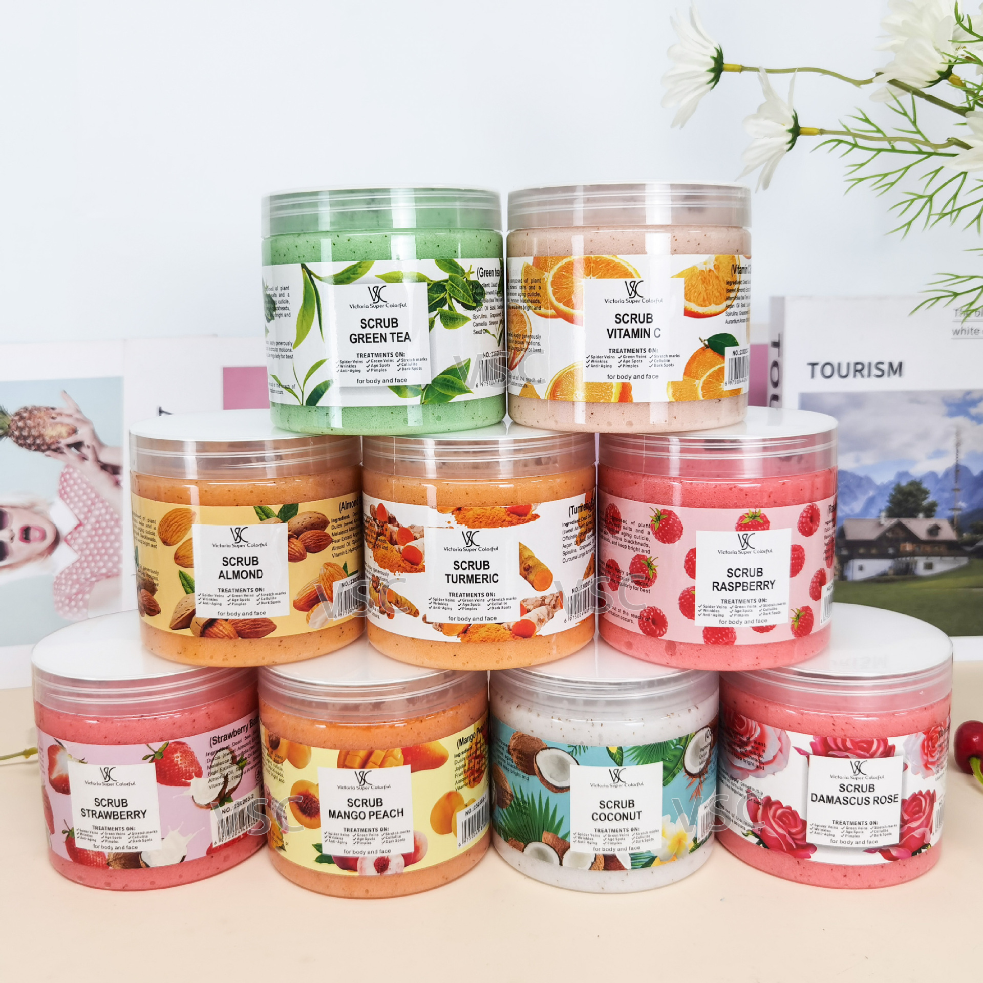 Cross-border body scrub salt coffee bath salt Deep Cleansing Gentle Exfoliation Whole body scrub wet salt factory wholesale Specification drawing