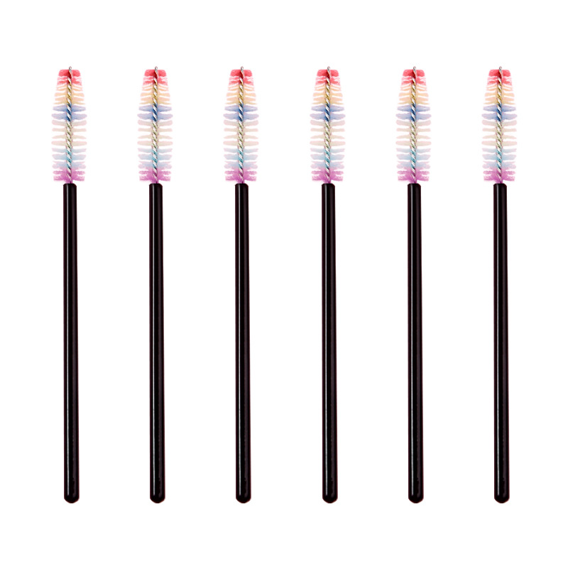 50 colorful makeup brushes, eyelash curlers, mascara applicators, one-time eyelash extensions, false eyelash brushes, and flexible eyebrow combs Item Picture
