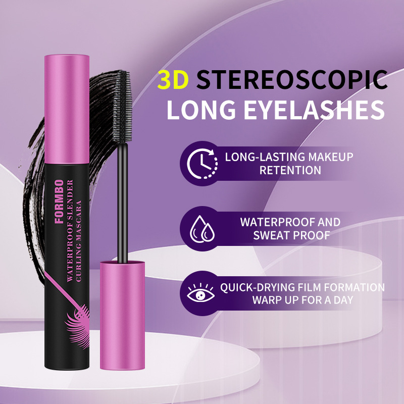 The English version of mascara is long, curly, long-lasting, waterproof and does not smudge. It is a cross-border bestseller. Wholesale from an export factory details Picture