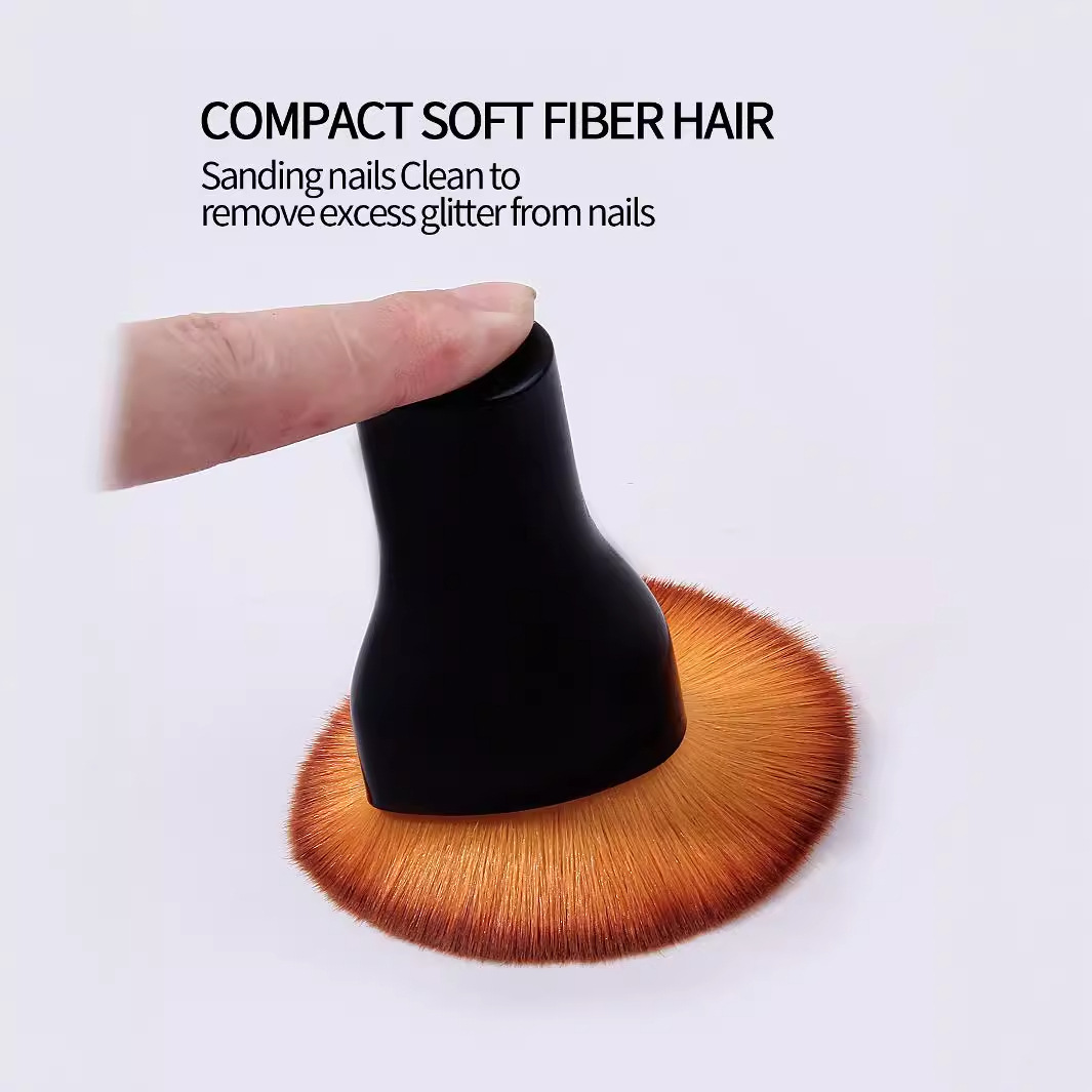 3D creative arc-shaped foundation brush, soft and powder-free makeup brush, loose powder blush brush, beginner's beauty tools wholesale details Picture