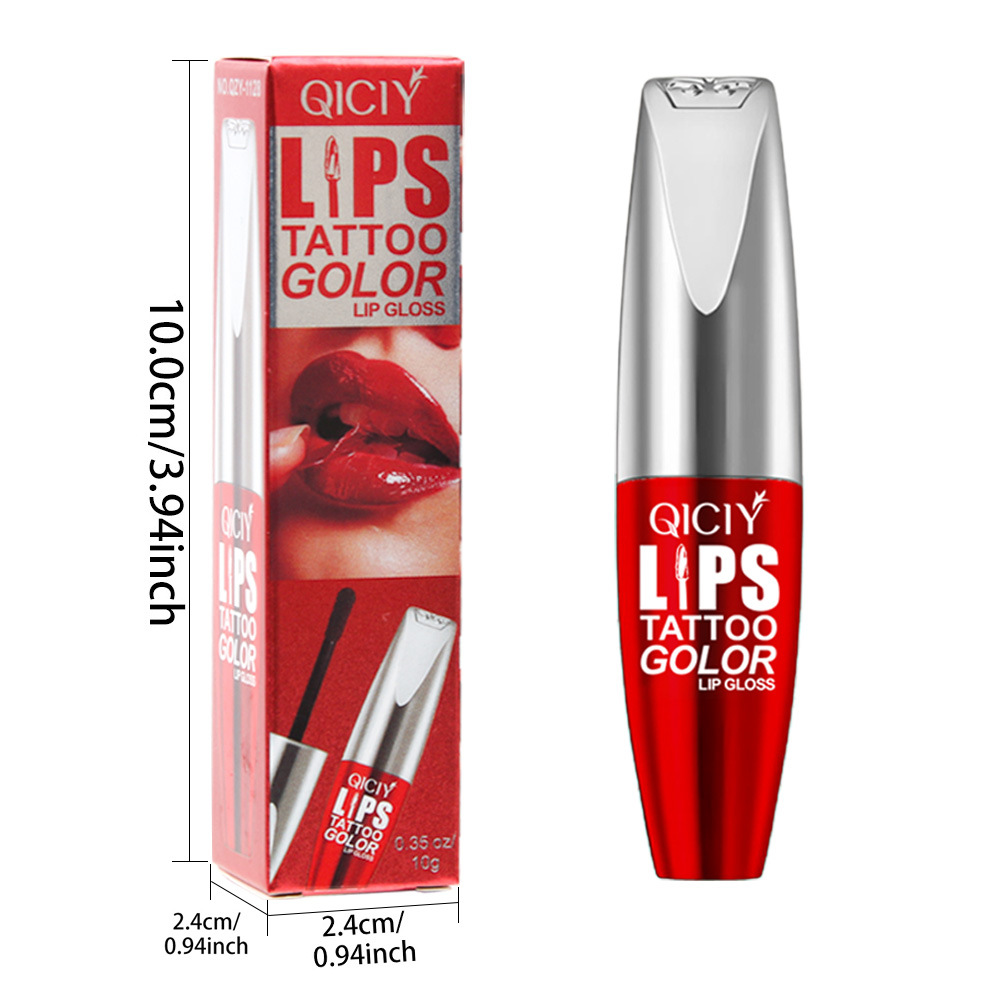 Cross-border exclusive QICIY+ 4-color peel-off lip gloss, long-lasting waterproof, non-stick cup, peel-off and color-retaining lip gloss lipstick, long-lasting makeup Item Picture