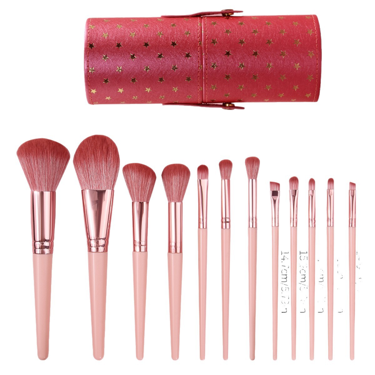 The new 12-stick makeup brush is portable, soft, and comes with a complete storage bucket. It is a beginner's beauty tool for powder brushes and blush brushes Item Picture