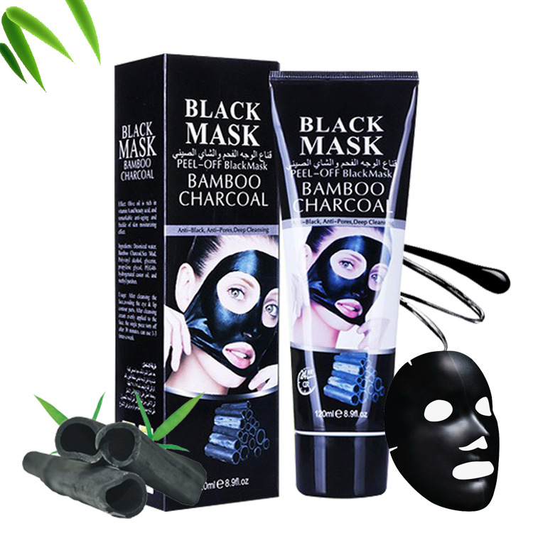 Cross-border foreign trade Meinai 'er Bamboo Charcoal Blackhead Removal Peel-off Mask, Deep Sea Mud Mineral Mud Nose Mask, 120g card-hanging style full figure