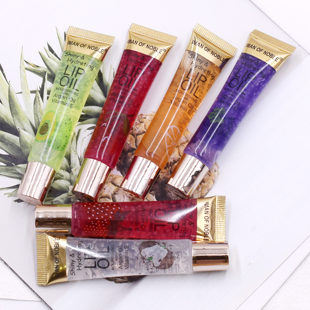 【IMAN OF NOBLE】L381 Fruit-flavored Sparkling Clear Colorless Moisturizing Lip Oil Lip Gloss 18ML full figure