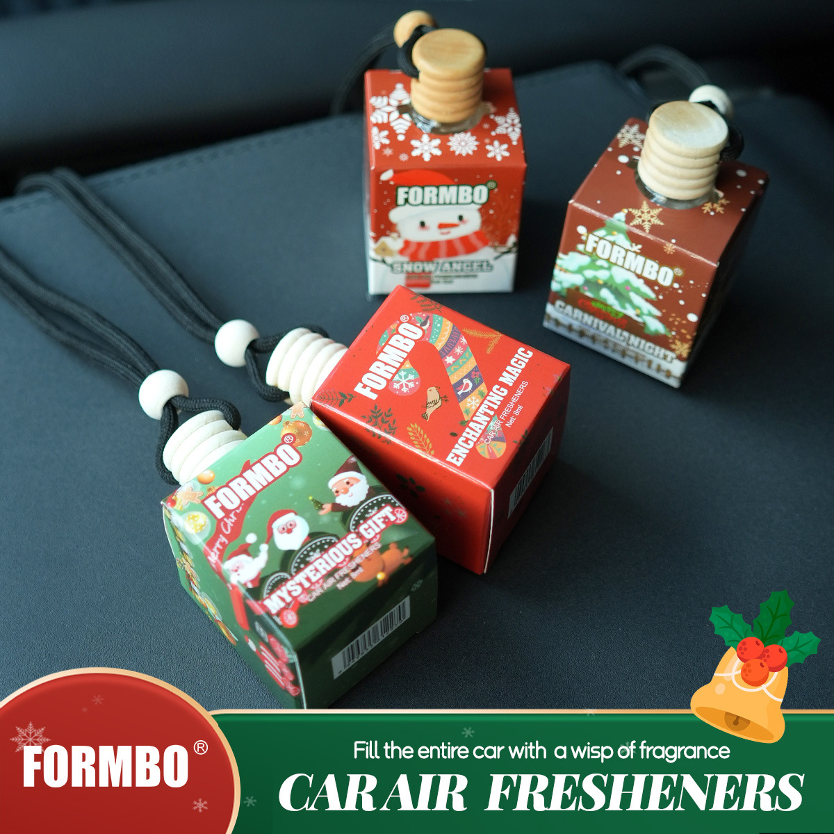 Cross-border exclusive FORMBO car perfume, car fragrance, long-lasting diffused aroma, deodorizing, Christmas gift for festivals full figure