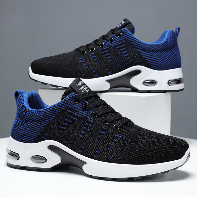 Summer new men's shoes: Feizi casual soft-soled sports shoes, air-cushioned running shoes, men's black mesh breathable work shoes Specification drawing