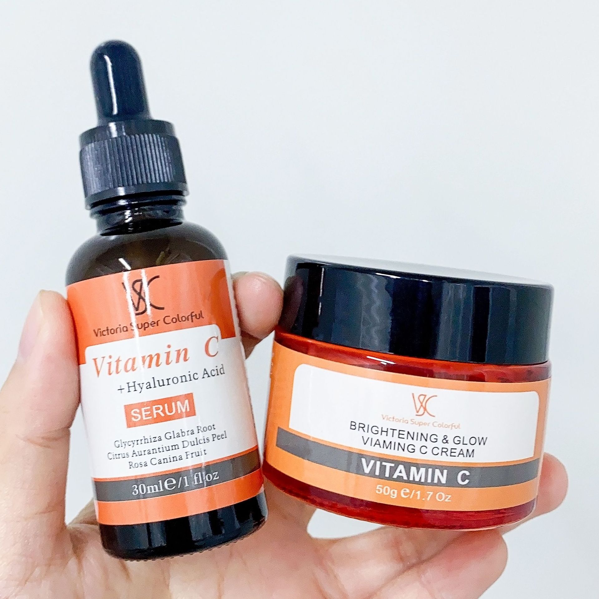 Cross-border VC Essence Serum Serum Facial Moisturizing, Doubling and brightening Vitamin C Essence 30ml Factory export Application Scenario