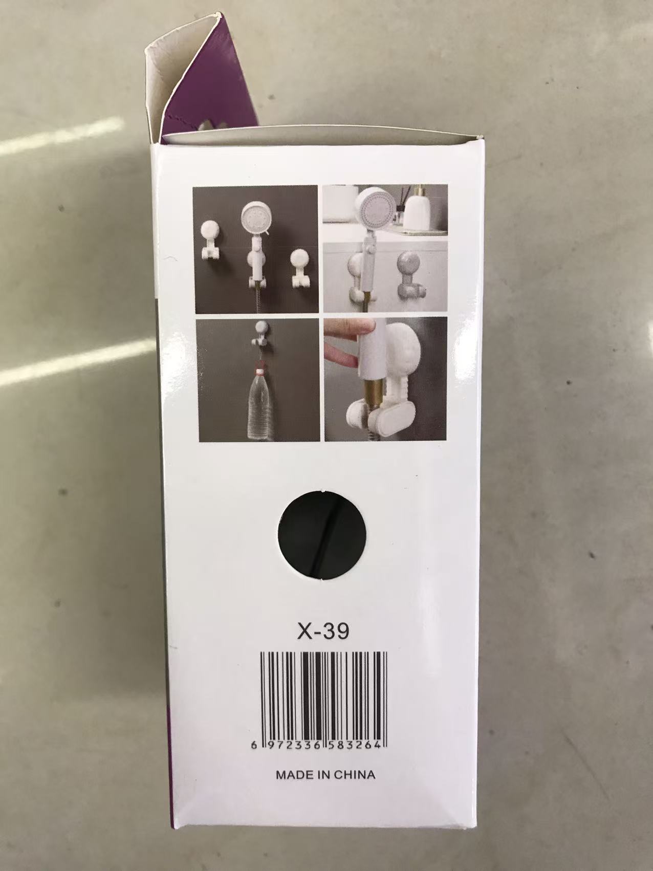 吸盘厕所挂/日用百货用品/免打孔收纳架/置物架配件/卫生间三角架白底实物图