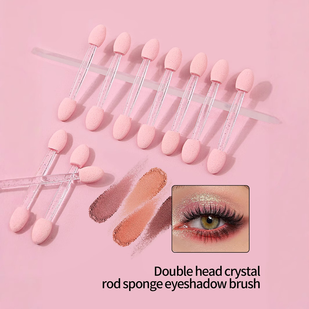 Angled eyeliner, eyebrow brush, eye brush, eyeshadow stick, double-headed crystal rod, sponge eyeshadow brush, smudging brush, factory direct sale details Picture