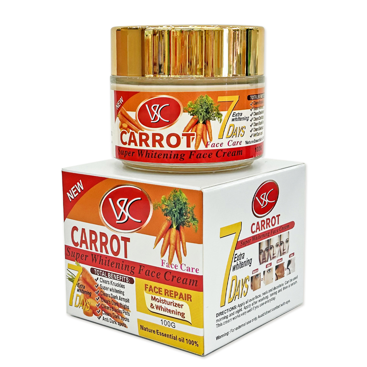 Export brightening and moisturizing Carrot Face cream, Hydrating, firming and Nourishing Almond Turmeric Face Cream, factory wholesale Moisturizing cream full figure