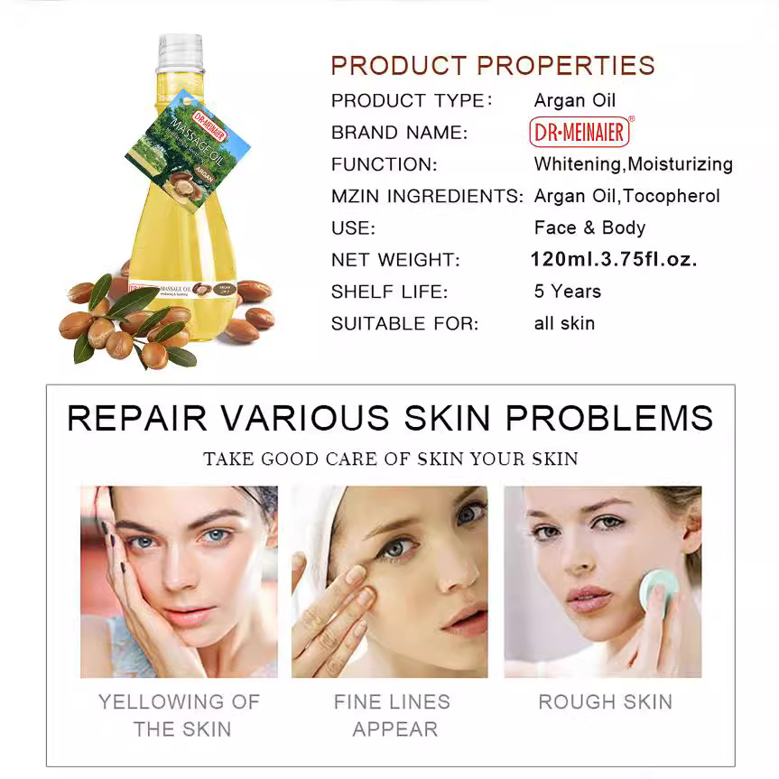 Cross-border Forrest Gump Oil Facial and Body Hair Care Massage Essential Oil Full-body Nourishing and Soothing Almond Oil Coconut Oil 120ml Application Scenario