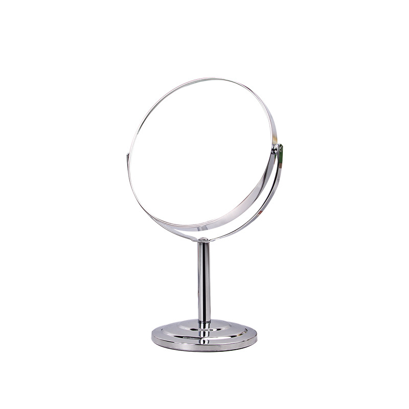 Double-sided desktop touch-up makeup mirror, desktop high-definition magnification beauty mirror, round dormitory student dressing mirror, simple and elegant Item Picture
