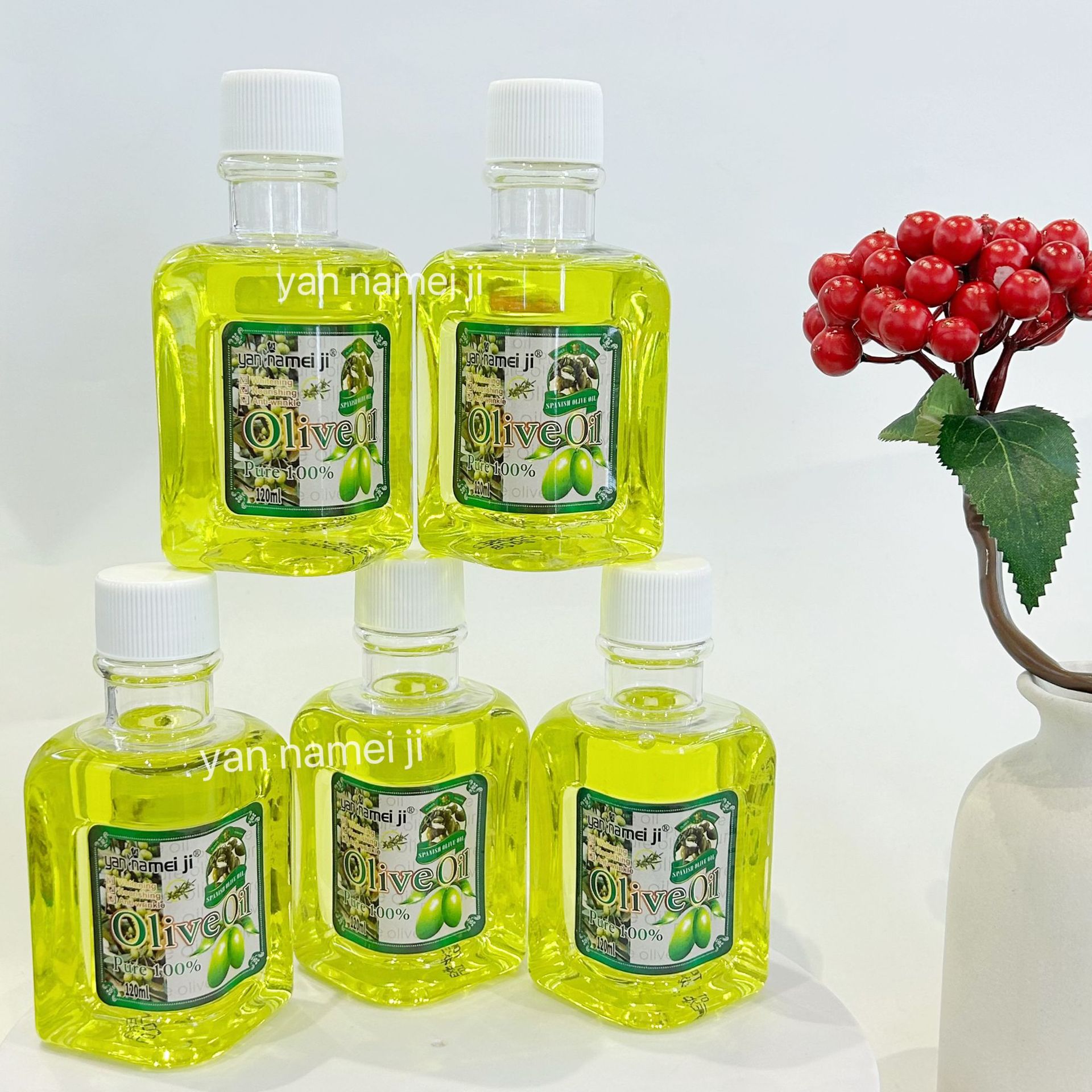 Cross-border Moisturizing Oil Body and Face Glow Moisturizing Essential Oil Coconut Olive Skin Care 120ml full figure