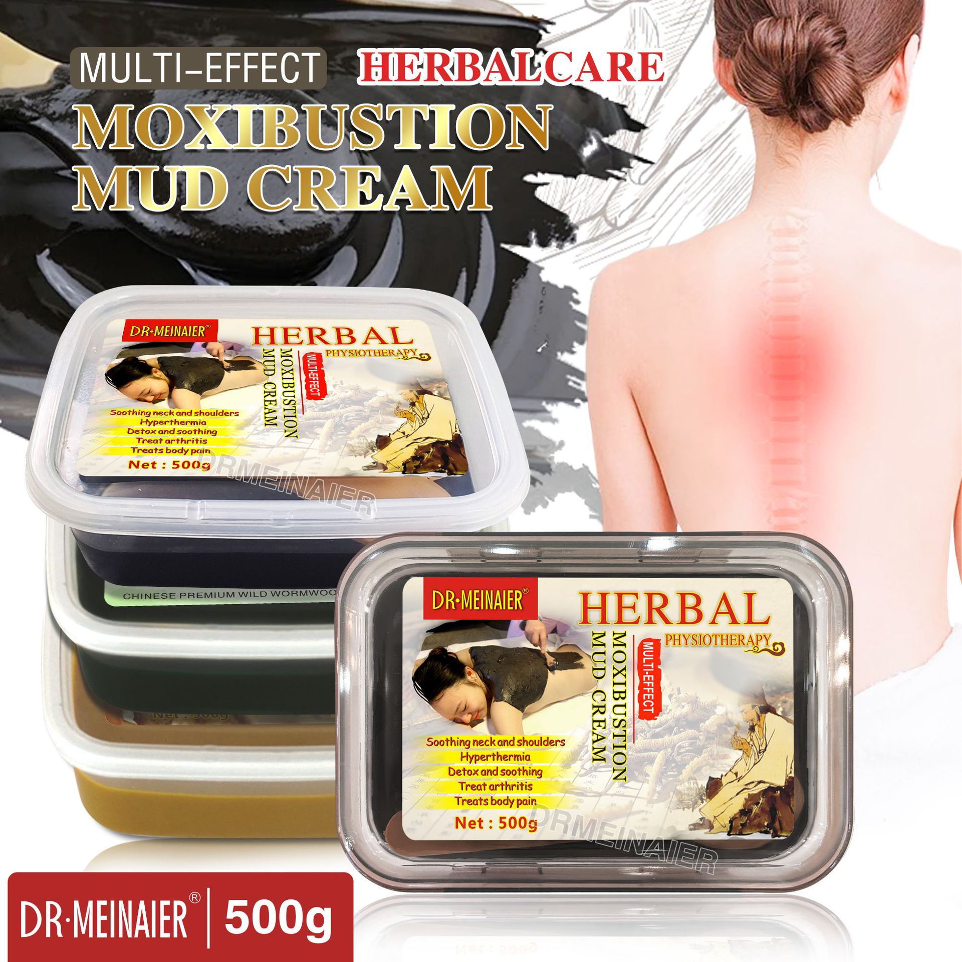 Cross-border foreign trade Hot moxibustion Ointment, Universal Mugwort care Hot Moxibustion Herbal Mud Moxibustion Ointment, shoulder and neck Mud therapy Herbal hot moxibustion full figure