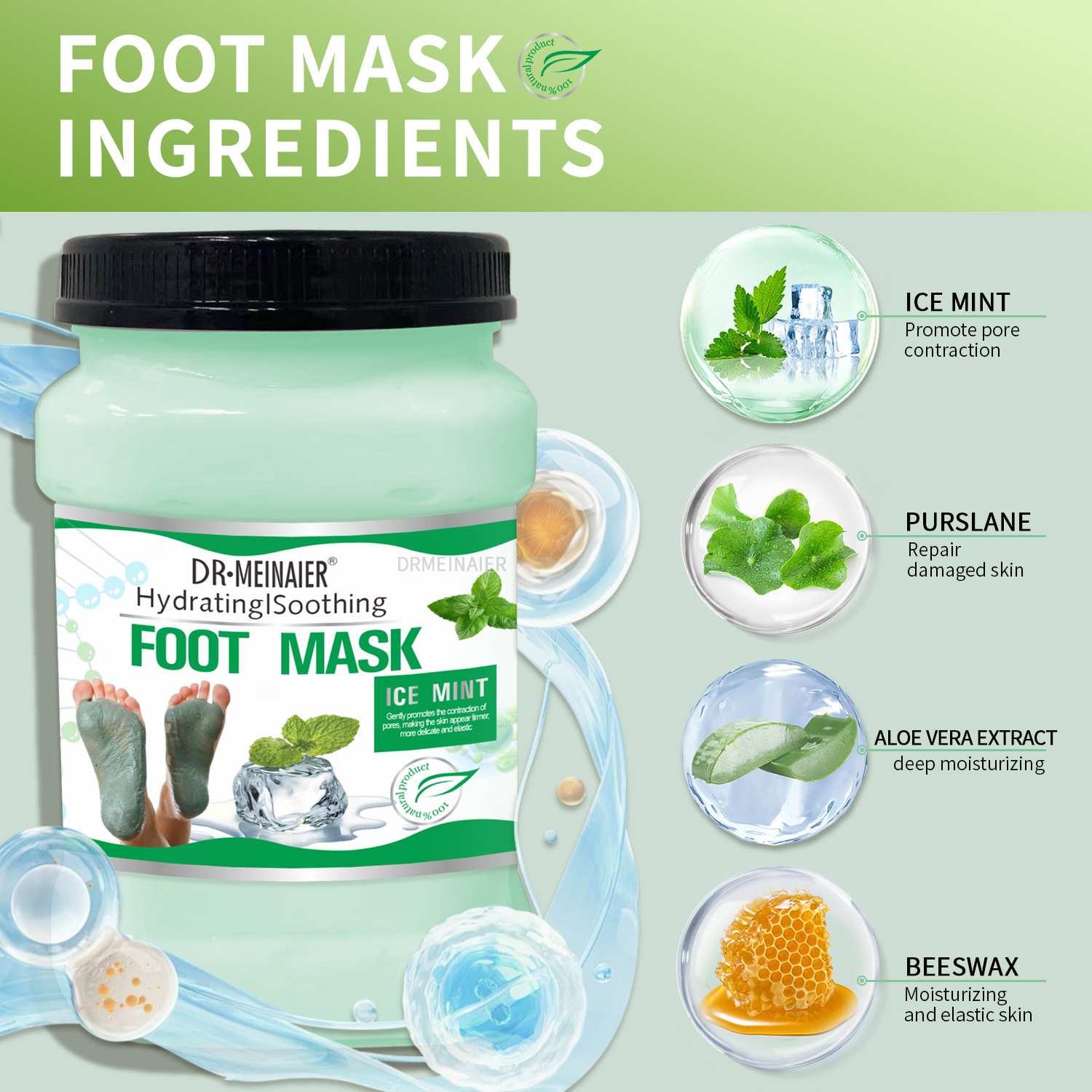 Cross-border 1kg Mint foot Mask Exfoliating foot Mask Deep Cleansing Chicken skin Massage Cream factory wholesale Application Scenario
