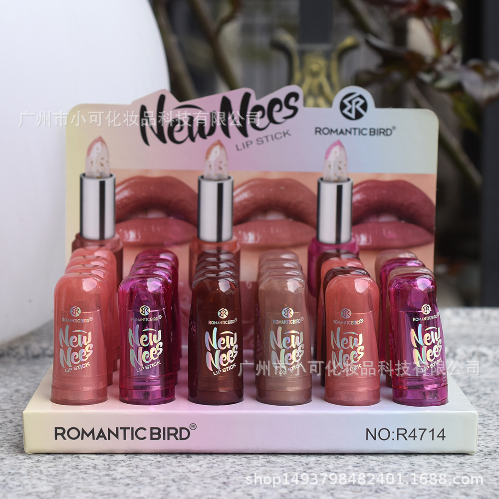 New export [ROMANTIC BIRD] R4714 Gold Foil color-changing Temperature Lipstick MAGIC LIPBALM details Picture