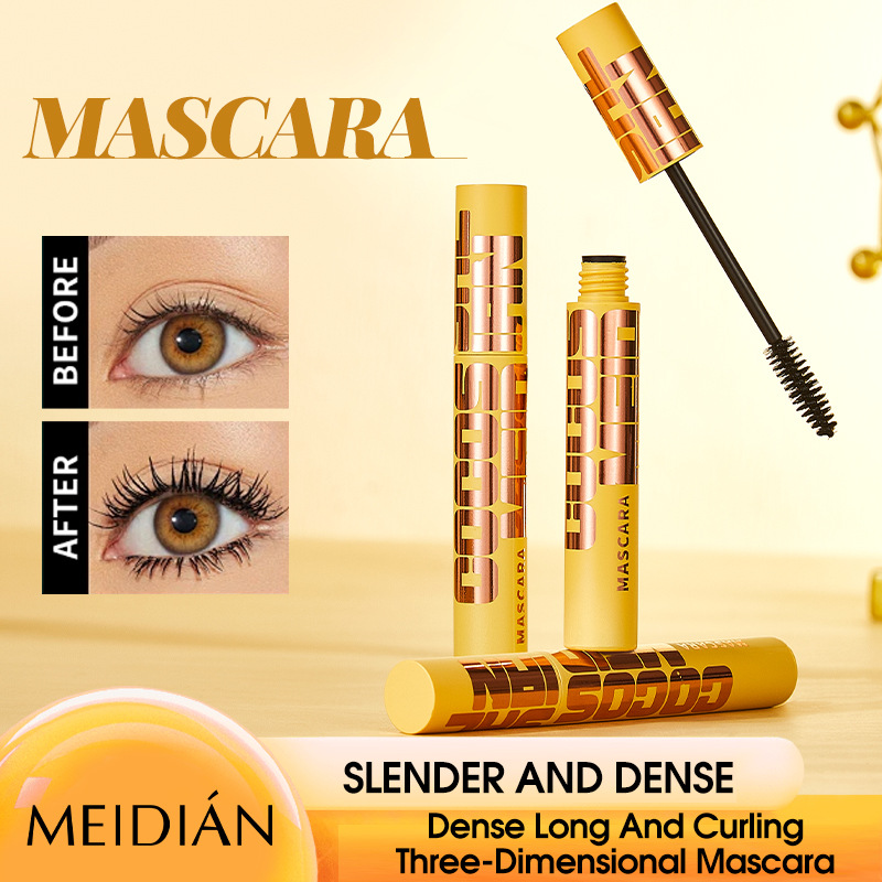 Cross-border exclusive Meidian mascara, naturally curls, thickens, dries quickly, is waterproof, lengthens, lasts long, and is not prone to smudging full figure