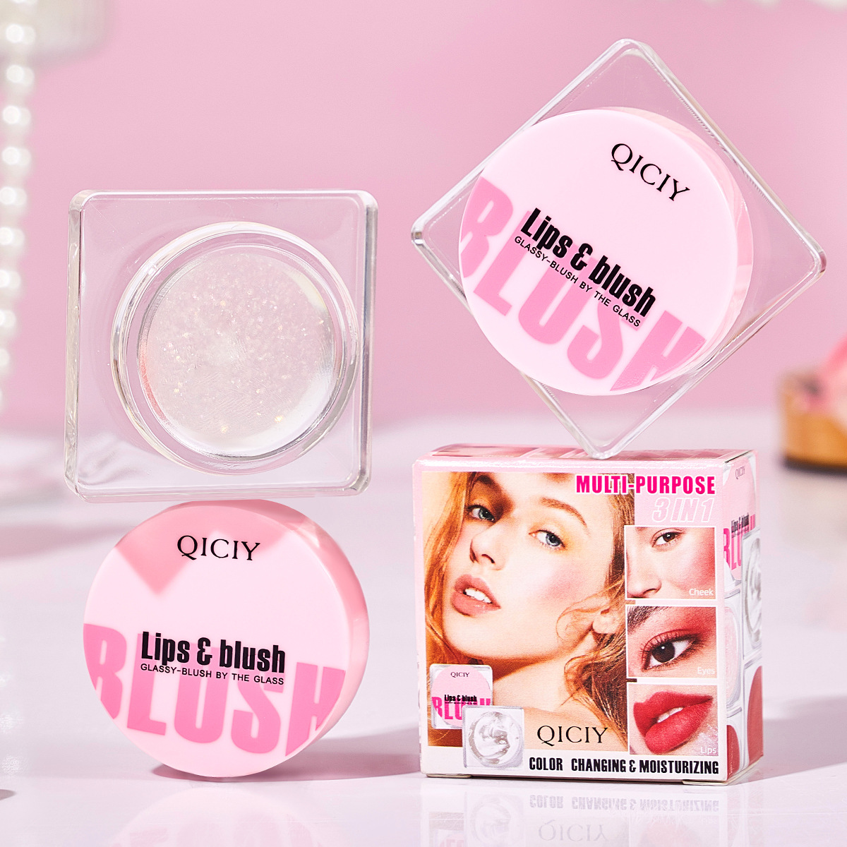 【 Cross-border Exclusive 】 Lip blush, facial contouring, matte, easy to apply, blush, nude makeup, natural blending blush palette details Picture
