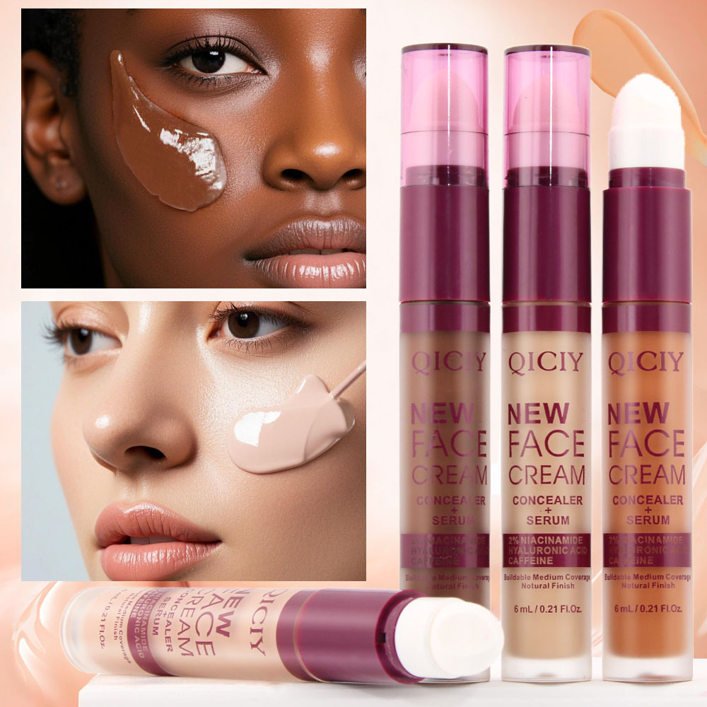 【 Cross-border Special 】QICIY+ 6-color Concealer Contour, Brightening, Nose Shadow Modification, Concealer and Highlight Stick full figure
