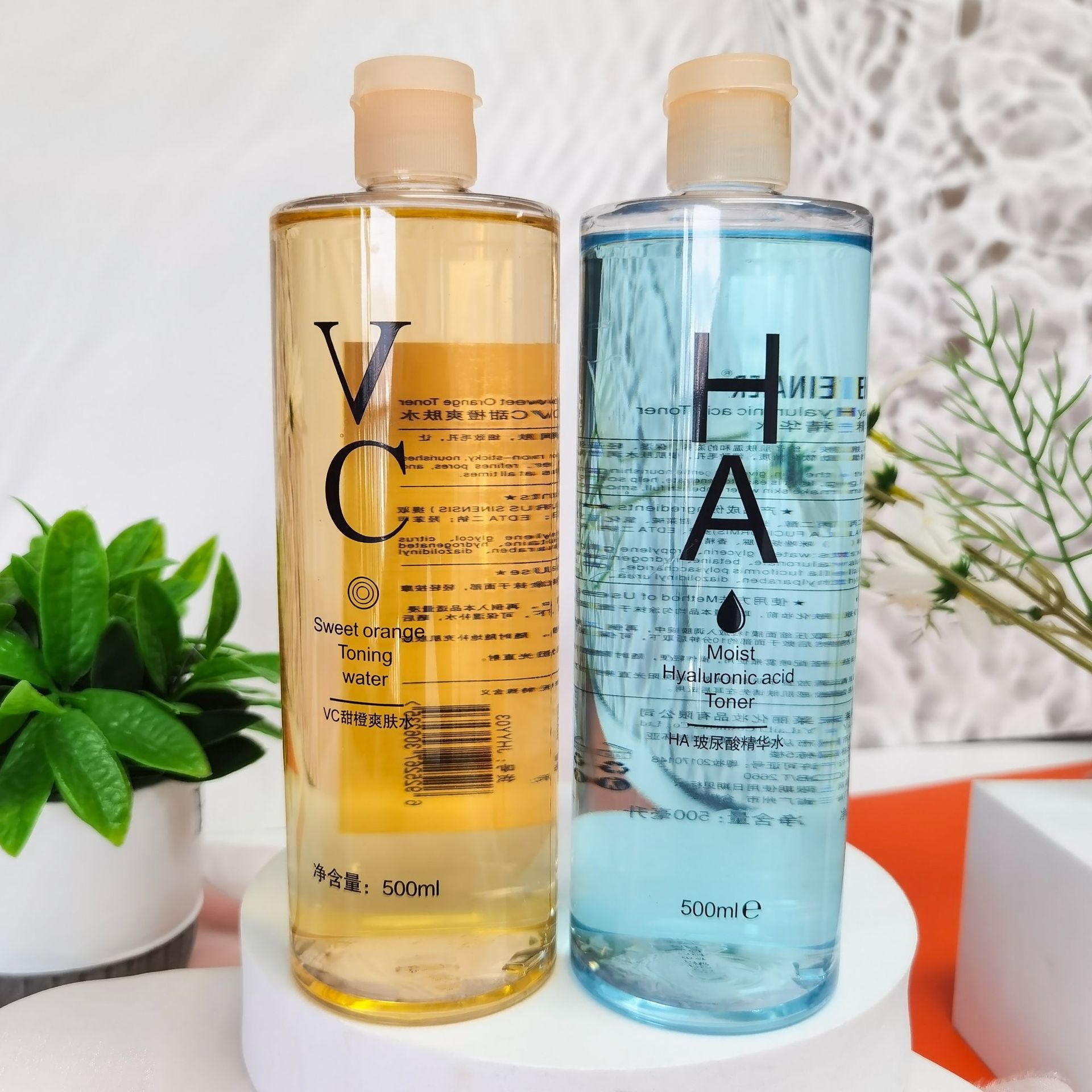 Factory direct sales: VC toner for hydrating, moisturizing, refreshing, oil control, Deep nourishment. HA Hyaluronic Acid Essence Water 500ml details Picture