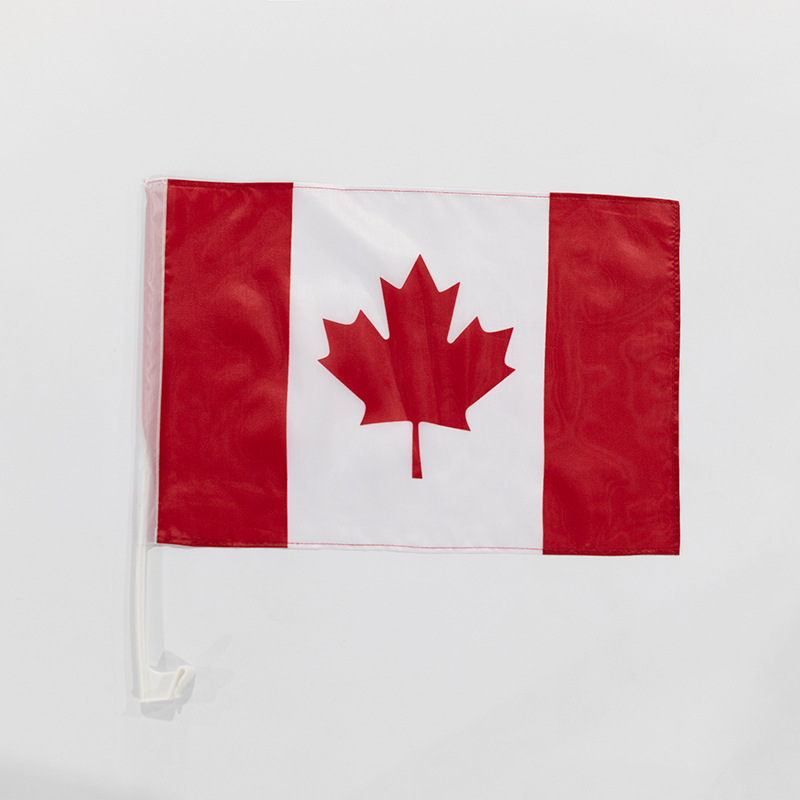 Chuangdong Flag Cross-border Canadian Flag Digital Printing Polyester 30*45cm Fan car flagpole Card-style car flag pic 9