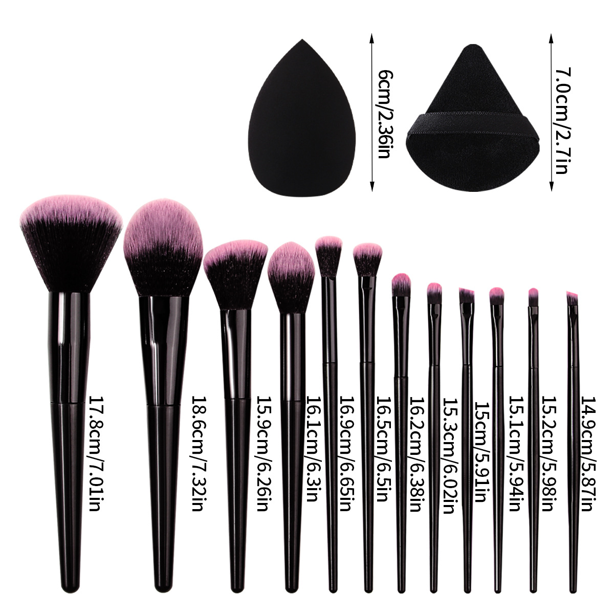 Cross-border best-selling 12-piece makeup brush, triangular powder puff, sponge egg set, easy for beginners to use, portable and daily makeup tools Application Scenario