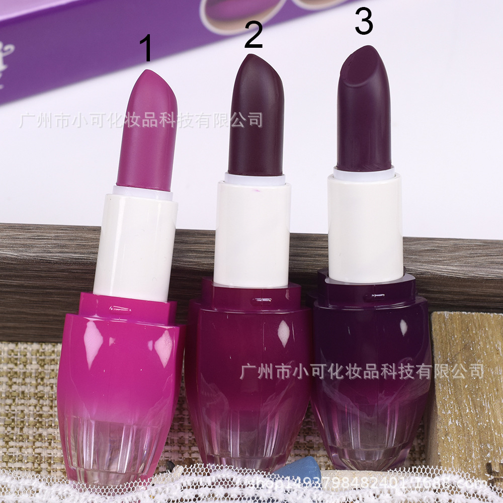 R4735Z Purple MATTE Lipstick Lipstick ROMANTIC BIRD three-color Mix Matte New Specification drawing