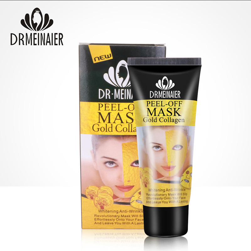 Meinair English Version MASK Gold Mask Bone Collagen Firming and Hydrating Tear-off Nasal Mask Wholesale 60G for export full figure