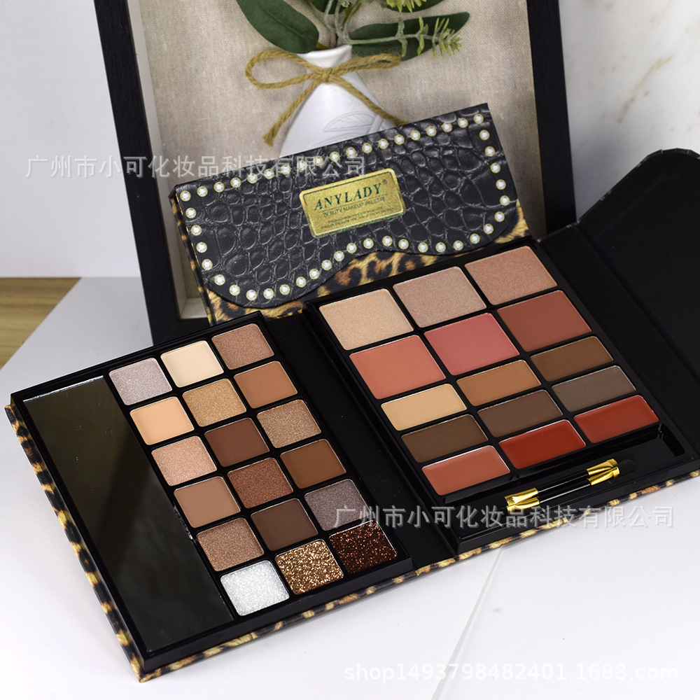 8681A-01 Cosmetics Tray for Cross-border Trade ANYLADY Paper Eyeshadow, Blush, Highlighter, Contouring, Eyebrow Powder, and Gold Lip details Picture