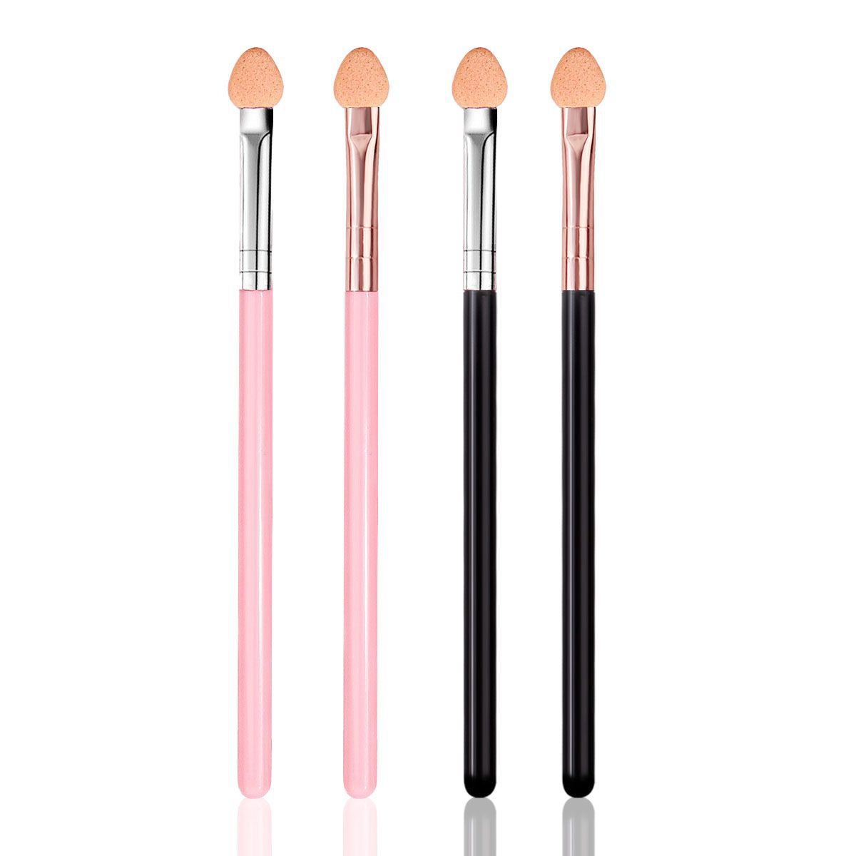 Single sponge eyeshadow brush, two-color rubber cotton heart-shaped eye smuder brush, sponge eyeshadow stick, wholesale beauty tools full figure