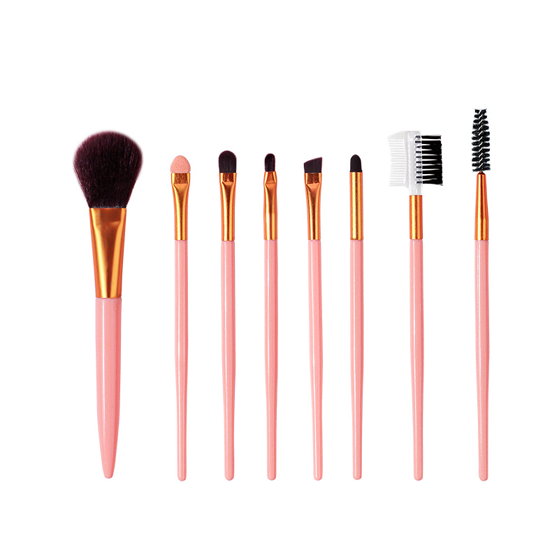 8-piece makeup brush set in color box, portable travel set, soft bristle eyeshadow brush, foundation brush, beauty tools wholesale Item Picture