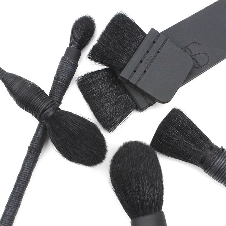 Single blush brush, rattan wool makeup, one-piece set, animal hair makeup, beauty tools wholesale, portable set details Picture