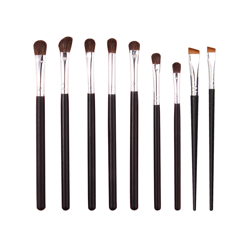 7 horsehair eyeshadow brushes, eye detail brushes, animal horsehair smudging brushes, ultra-fine thin blade eyeliner brushes, and under-eye brush Item Picture