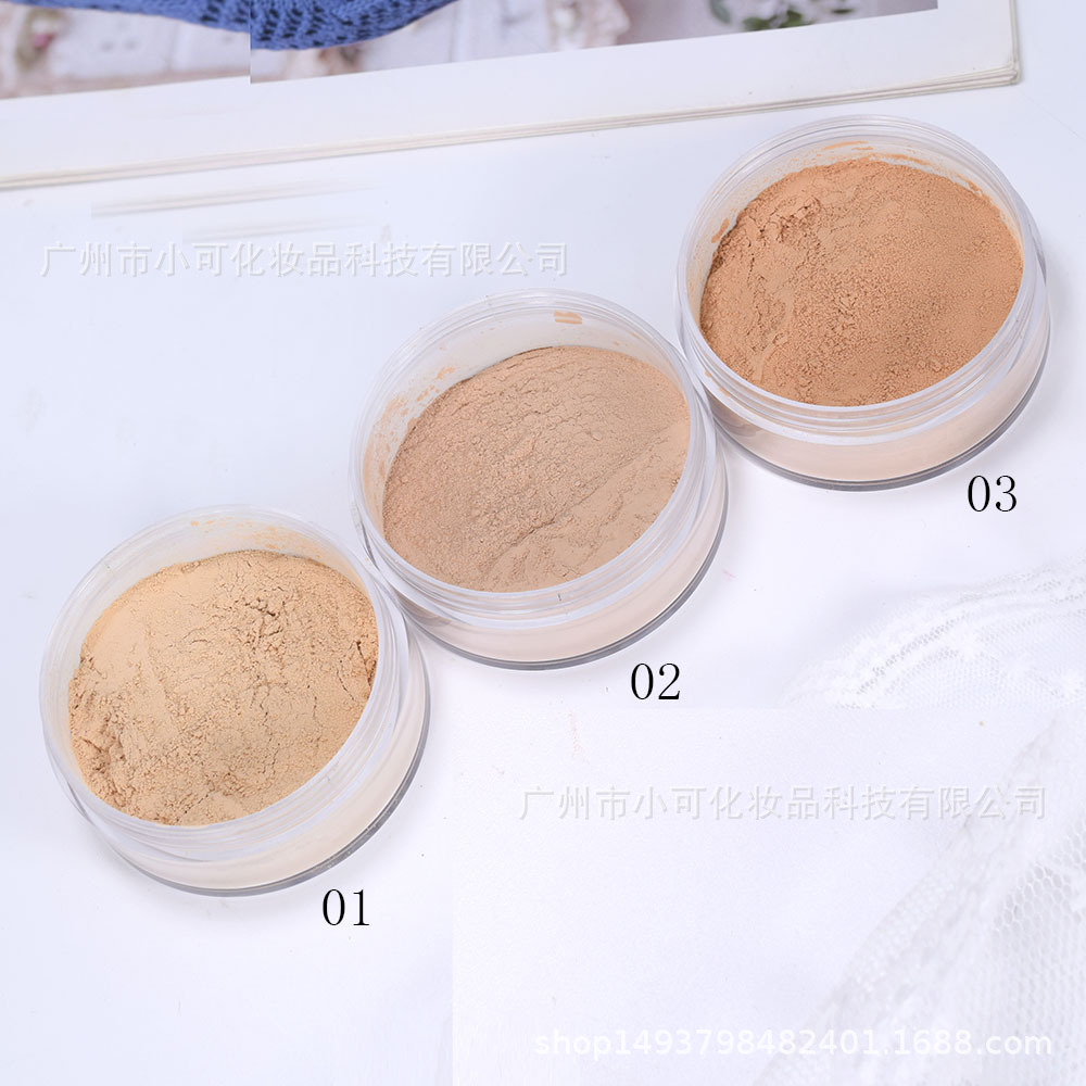 "8383 Setting LOOSE POWDER and Loose Powder [ANYLADY] Three-color Mix without Smudging Loose Powder for export. Specification drawing