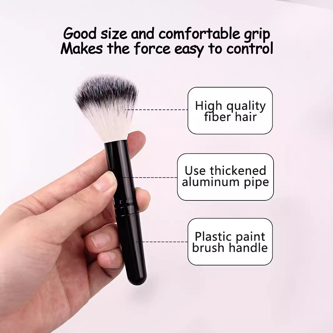 Wholesale of multi-functional makeup brushes, loose powder setting brushes, soft bristles that do not absorb makeup, portable brightening blush brushes, and honey brushes details Picture