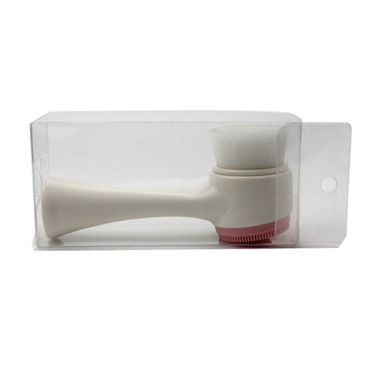 PVC box with hanging holes, double-sided face brushes, silicone facial cleansing brushes, facial cleaning brushes, bath brushes, and beauty tools Item Picture