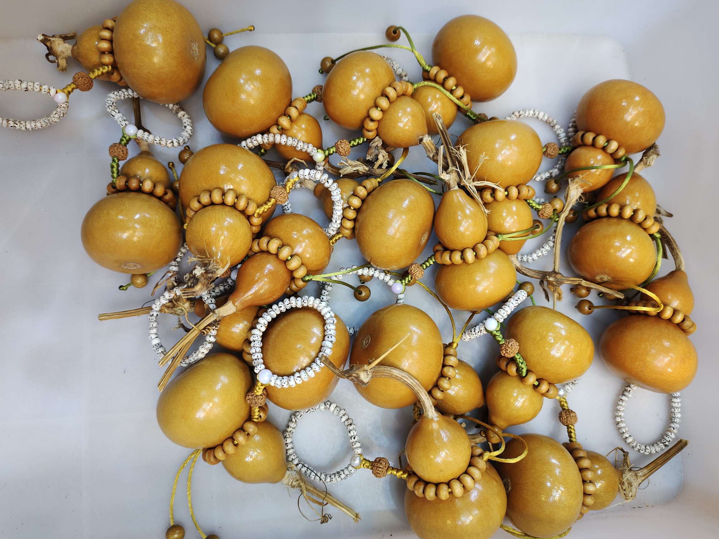 Pequeña calabaza natural para hacer viejo cuelga de bodhisattva pequeñas cuentas, cintura cuelga cuentas de madera, puede ser remolcado en el camión, bolsa y así sucesivamente Specification image