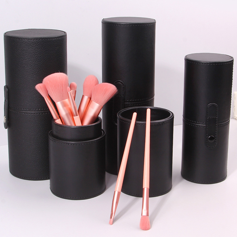 Large-sized makeup brush holder, PU large-capacity storage box, makeup tools, makeup and nail pen holders, wholesale powder compacts full figure