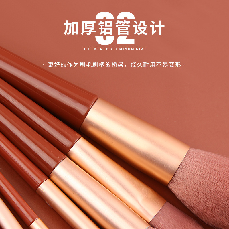 7-piece makeup brush set, soft-bristled eyeshadow brush, beginner's loose brush, long-handled makeup brush, wholesale beauty tools Specification drawing