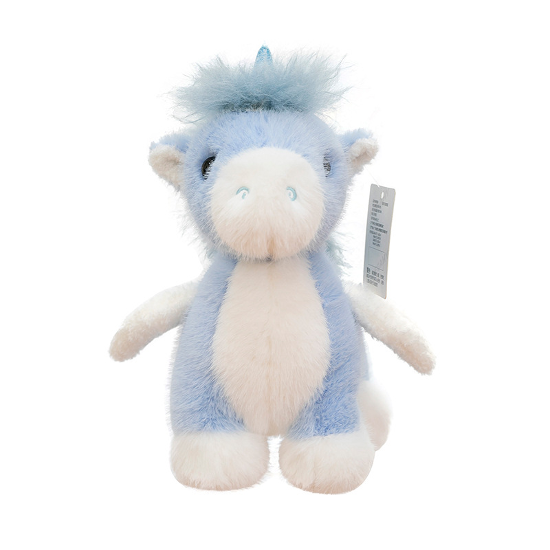 Cross-border simulation cute little horse doll, unicorn doll, plush toy, children's soothing doll, girl gift Item Picture