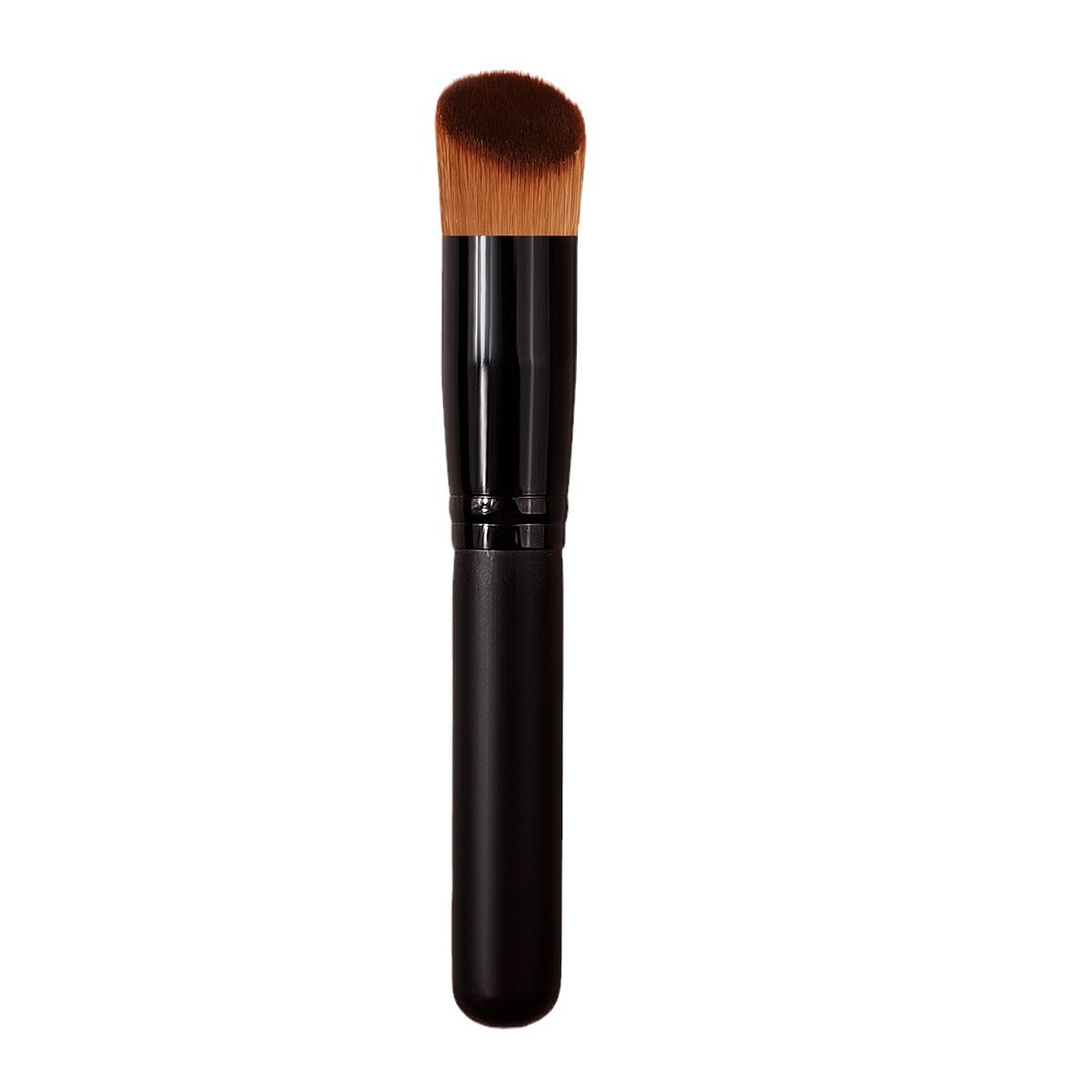 Beginner's single angled foundation brush, mask brush, portable wooden handle beauty makeup brush, makeup tools in stock for wholesale Item Picture