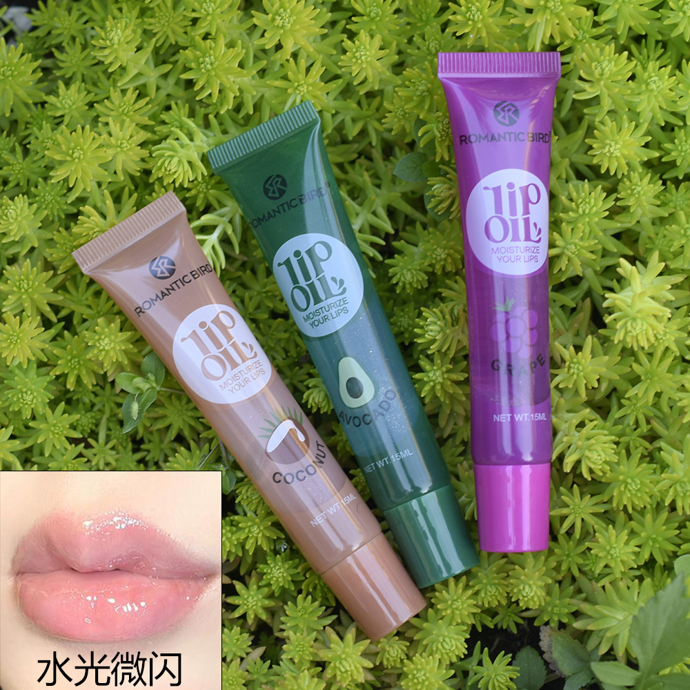ROMANTIC BIRD Fruit-Flavored RB316A Lip Oil 2025 New English Version full figure