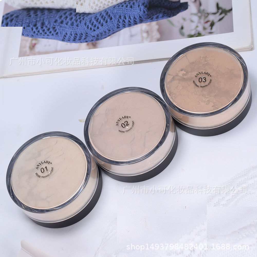 "8383 Setting LOOSE POWDER and Loose Powder [ANYLADY] Three-color Mix without Smudging Loose Powder for export. Application Scenario