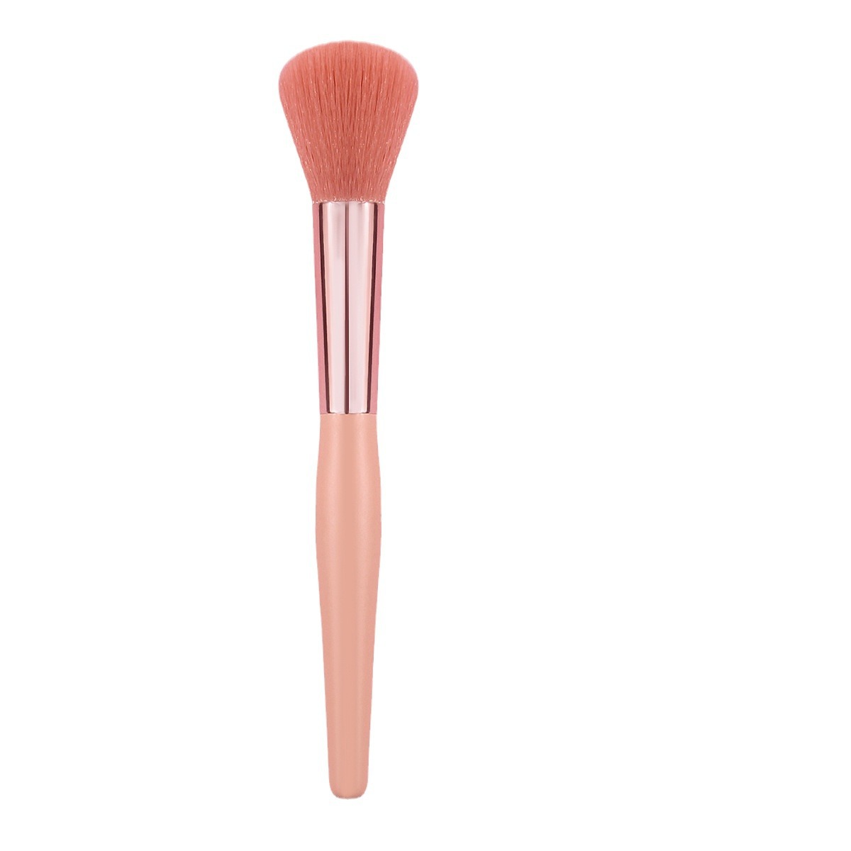 Pure handcrafted soft-bristled single blush brush, loose brush, brightening and highlighting brush, a multi-functional portable makeup tool for beginners Item Picture
