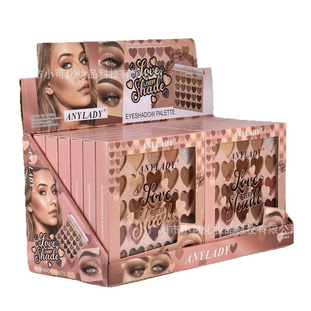 8186 Multi-color heart-shaped EYESHADOW, 25 colors ANYLADY Pearlescent Matte Golden Lion EYESHADOW PALETTE Item Picture