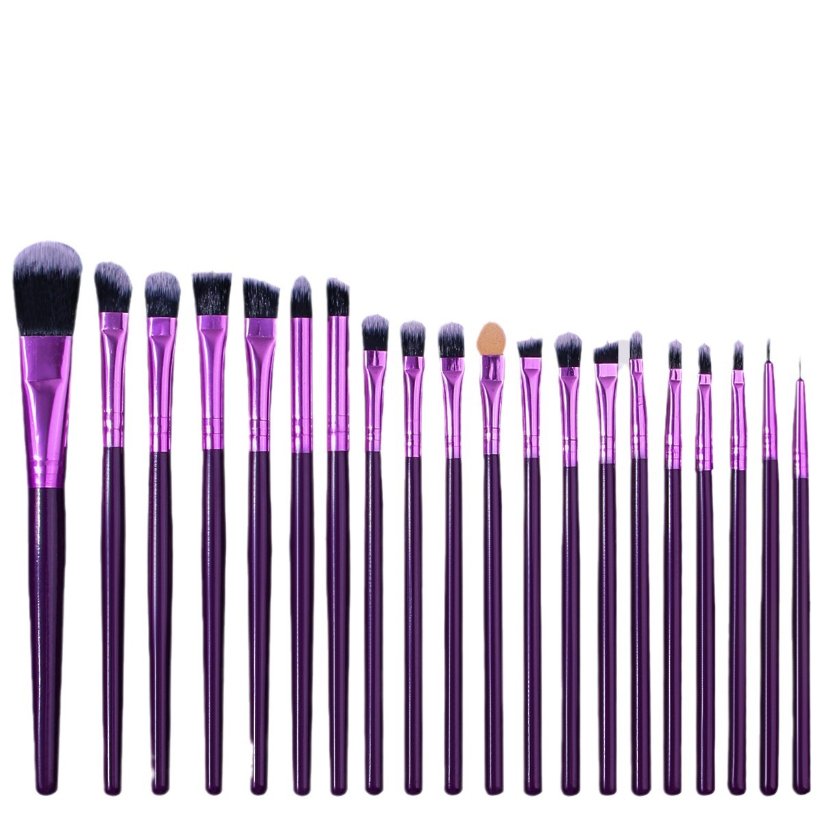 20-piece makeup brush foundation brush set, eye blending eyeshadow brush, triangular sponge setting powder puff, student special offer Item Picture